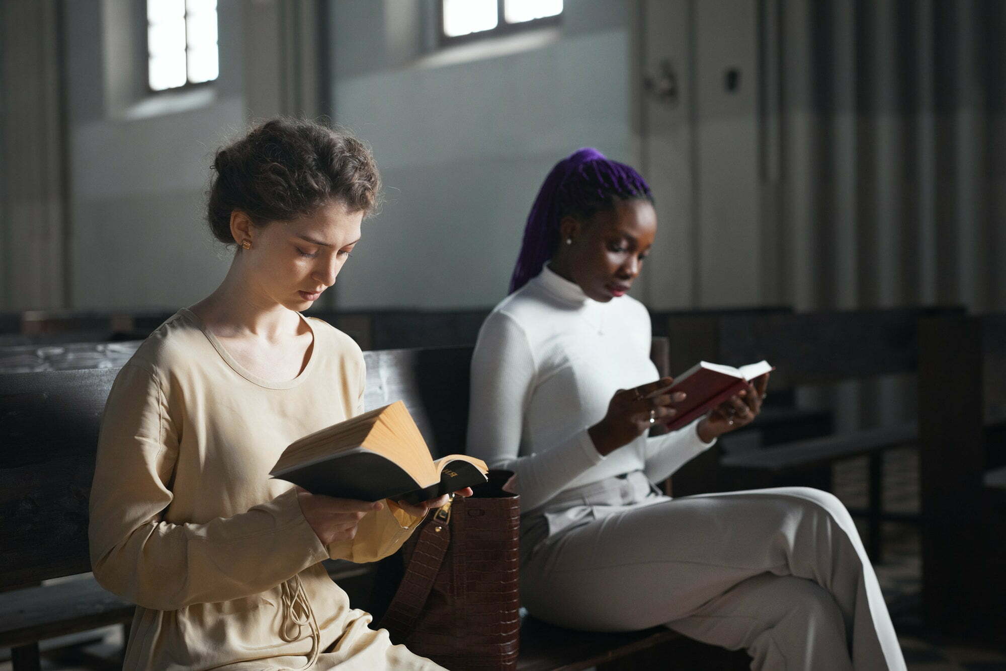 Women sitting in the church